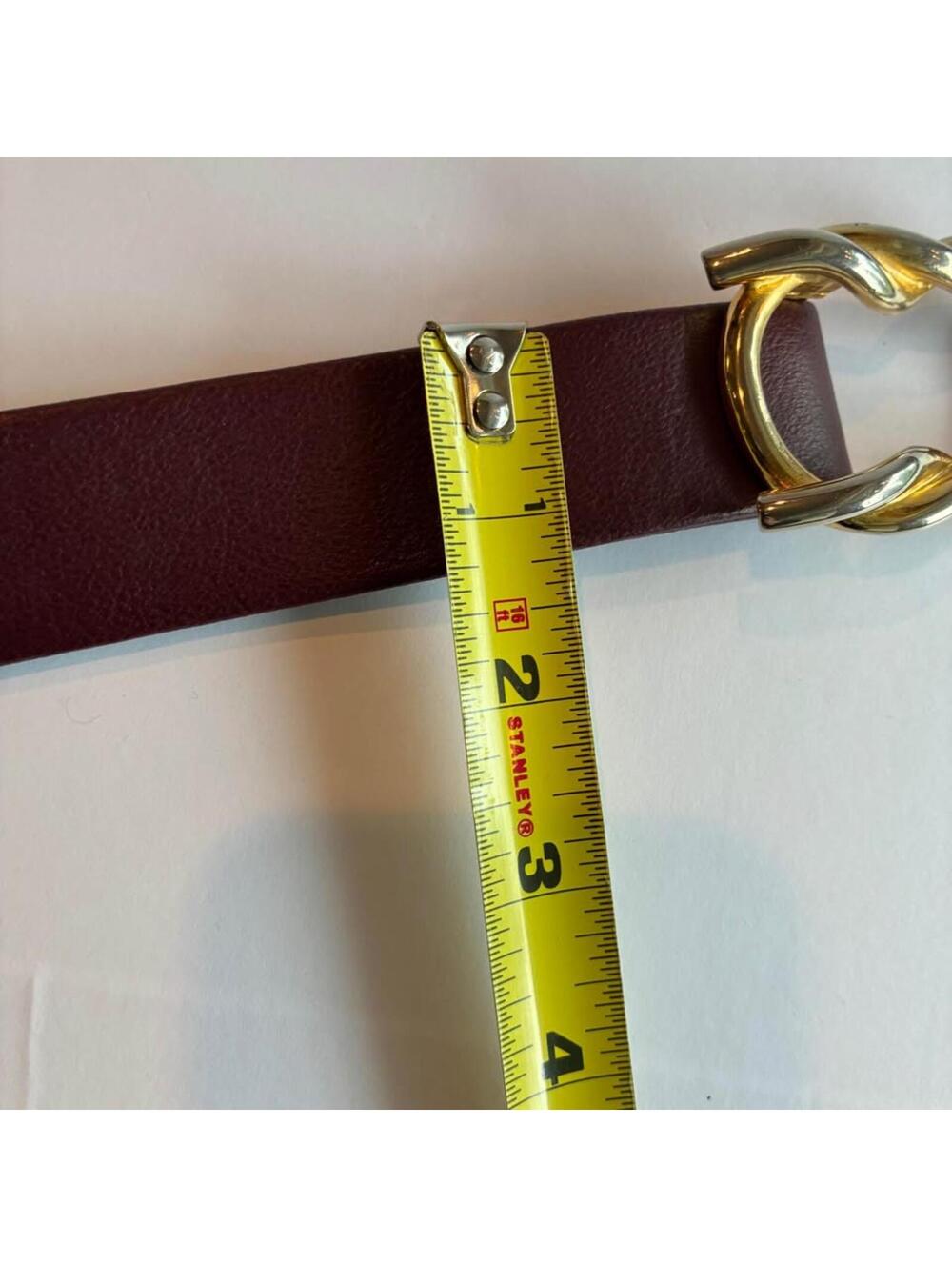 Vintage Dotty Smith Nautical Twist Buckle Belt Brown Adjustable 34 80s - Picture 6 of 6